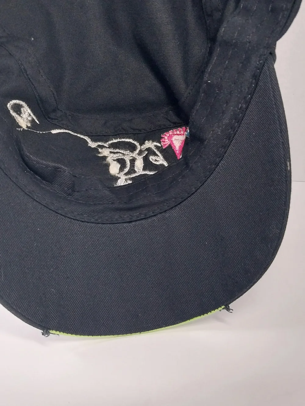 Leader Sugar Skull Embroidered Rhinestone Distressed Cadet Hat Adjustable cap - Picture 10 of 13